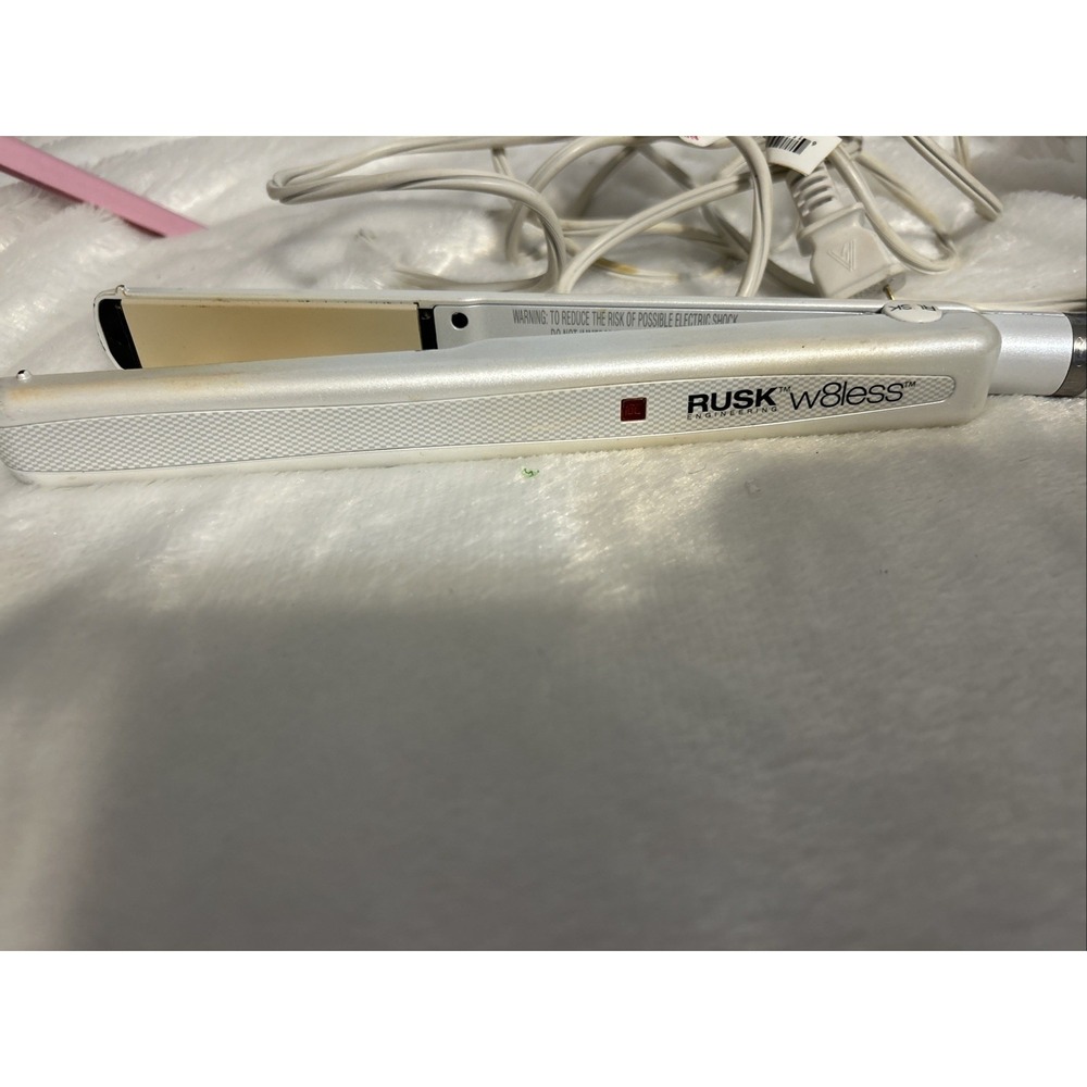 RUSK W8less STR8 1" Ceramic Tourmaline Hair‎ Flat Iron Straightener. Tested.